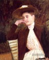 Celeste in einem braunen Hut Mütter Kinder Mary Cassatt